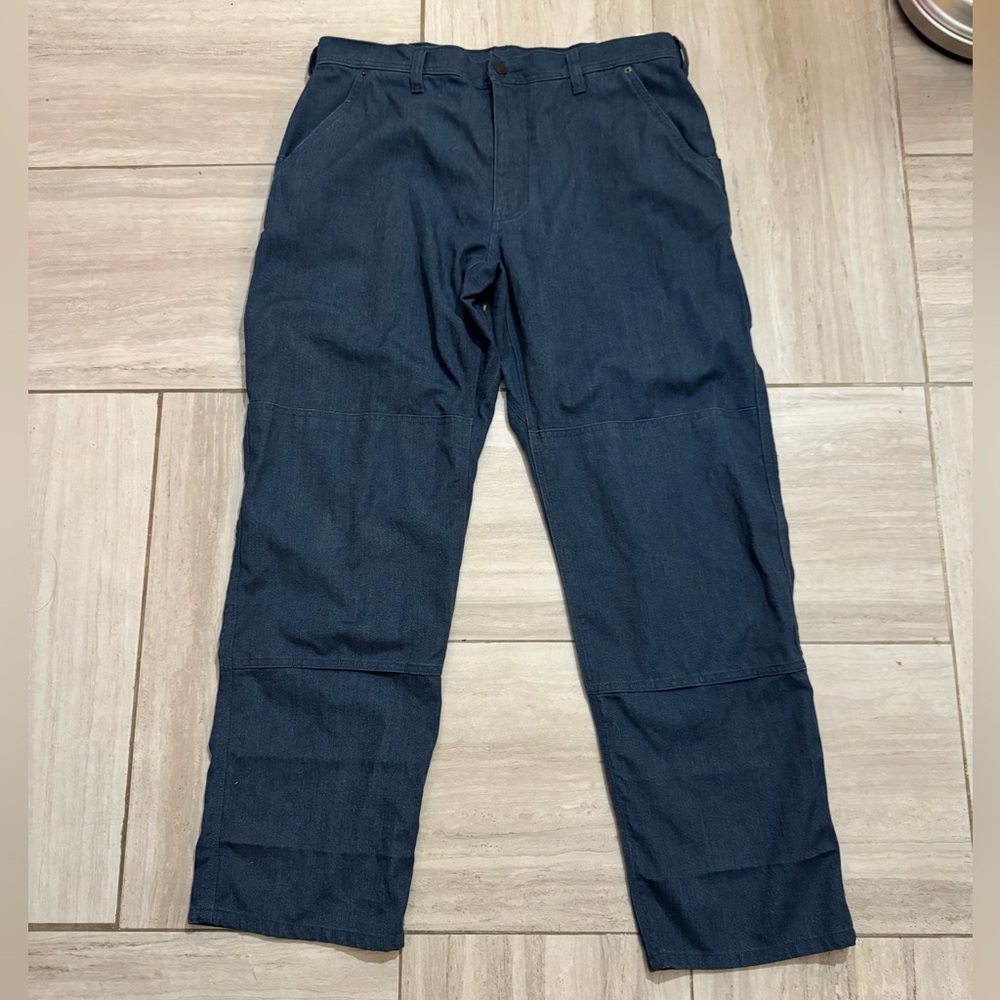 Patagonia Workwear Hemp Pants 38X34 Blue Double Knee Pants